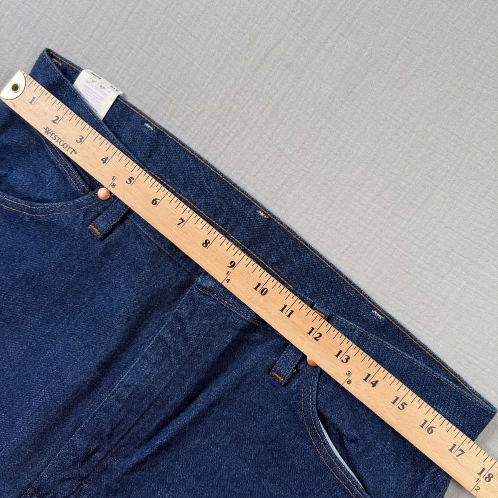 Wrangler 13MWZ Cowboy Cut Original Fit Jeans Mens 35x36 Indigo Blue Rigid Denim - Picture 4 of 7